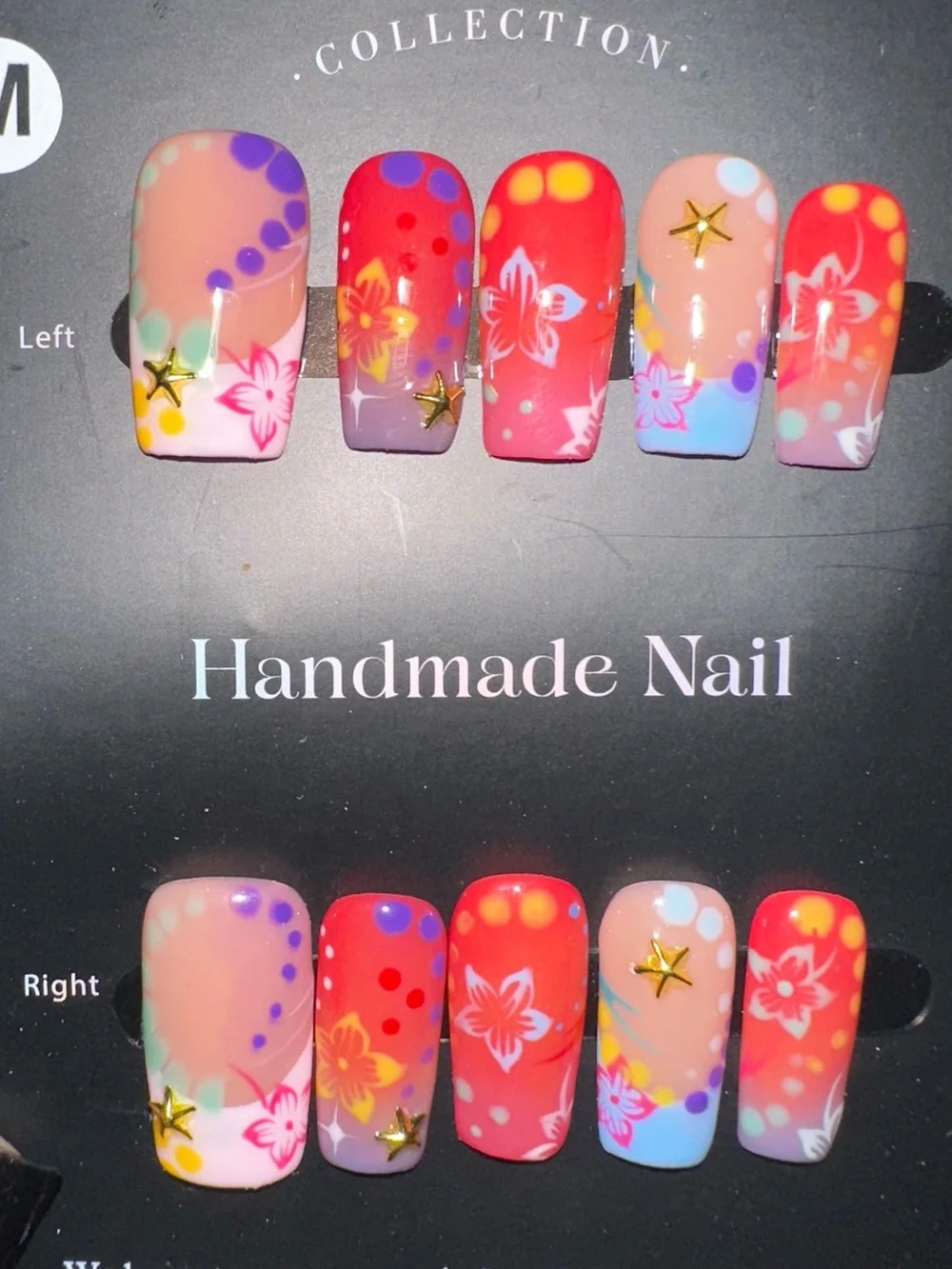 100 Sets of SURPRISE Assorted Press-On Nail Sets - Floral, Pink, Blue, Neutral